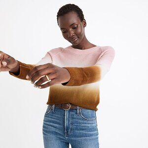 Madewell Dip-Dye Cashmere Shrunken Sweatshirt | size M